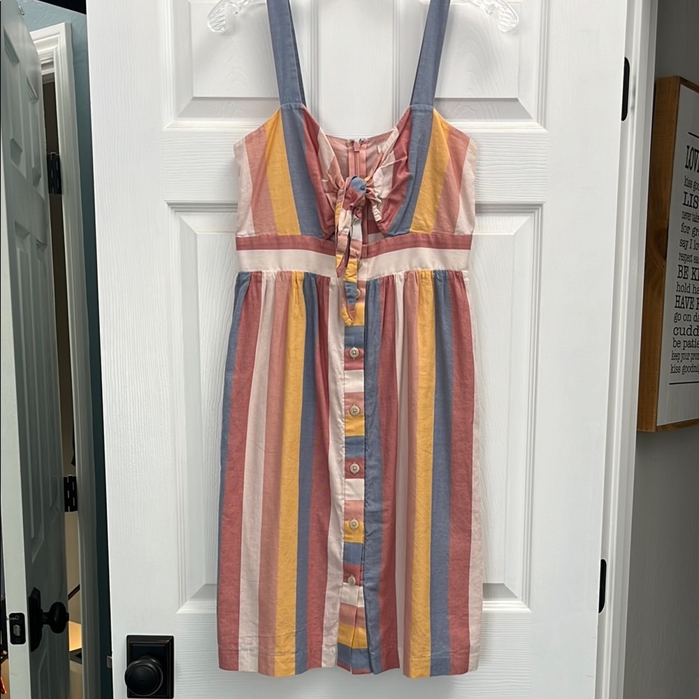 Madewell Multicolor Striped Midi Dress